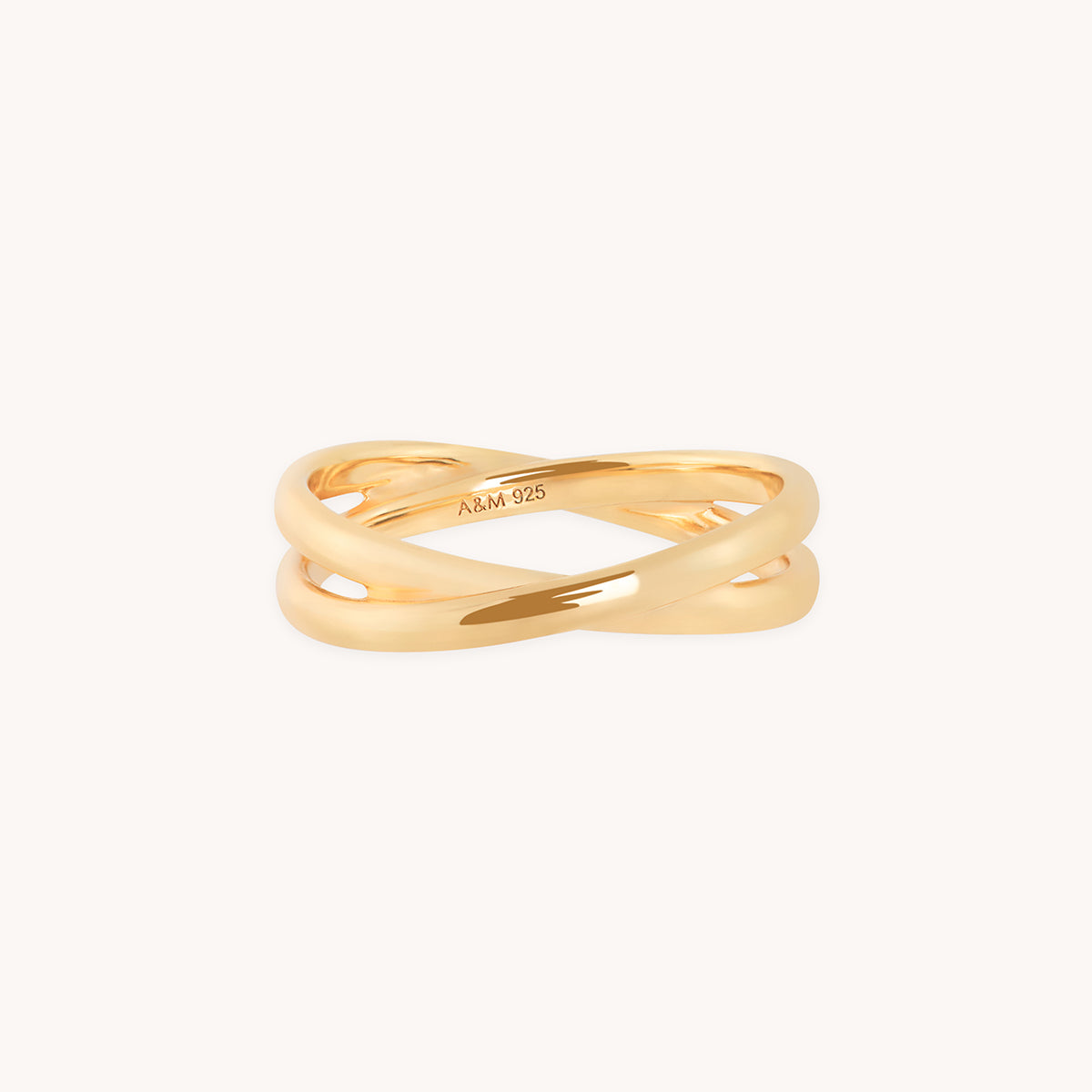 Crossover Illusion Band Ring in Gold
