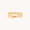 Crossover Illusion Band Ring in Gold