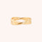 Crossover Illusion Band Ring in Gold