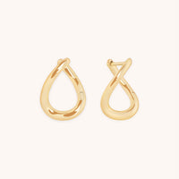 Molten Hoops in Solid Gold-Astrid &amp; Miyu