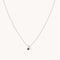 Diamond & Quartz Pendant Necklace in Solid White Gold