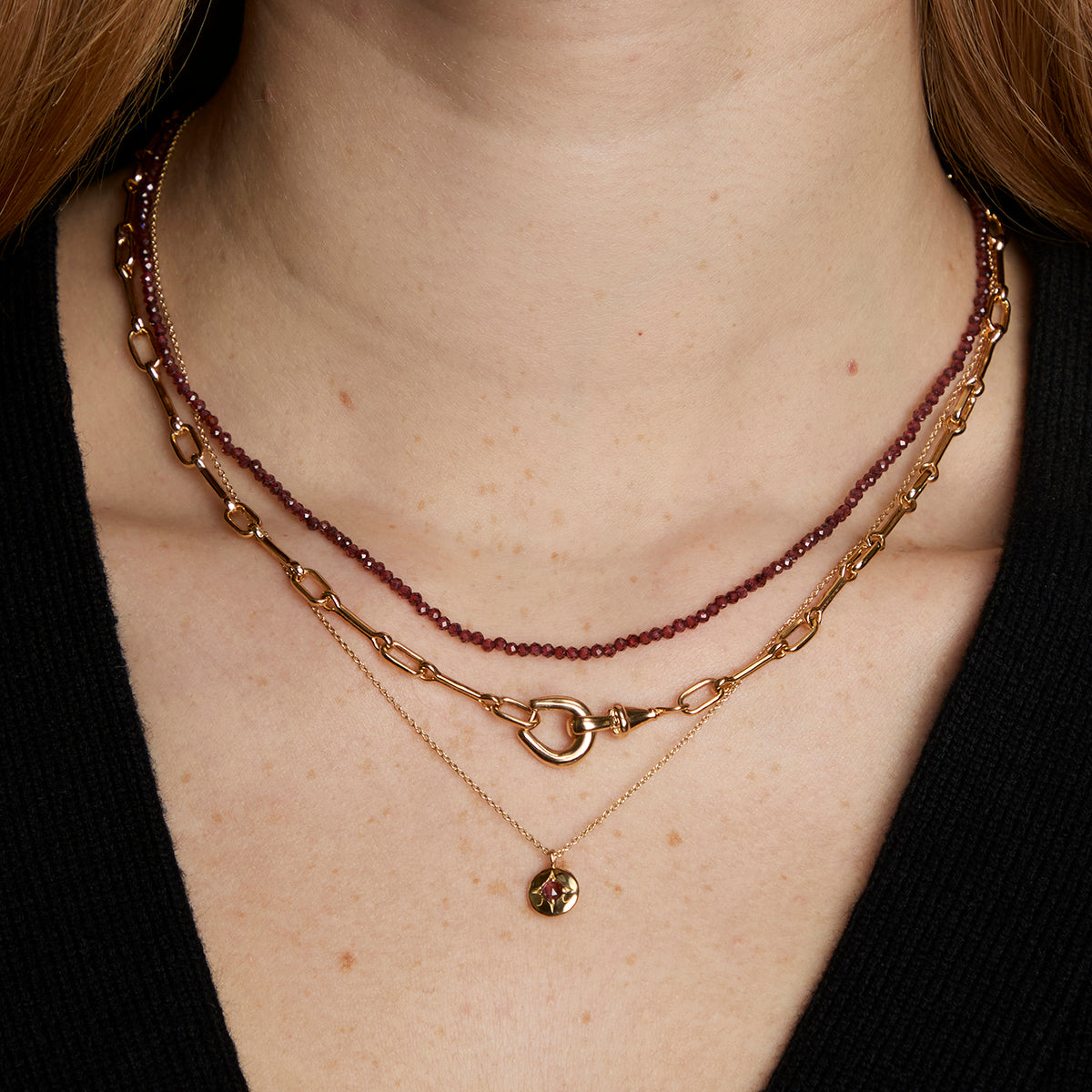 Hardware Chain Necklace in Gold-Astrid &amp; Miyu