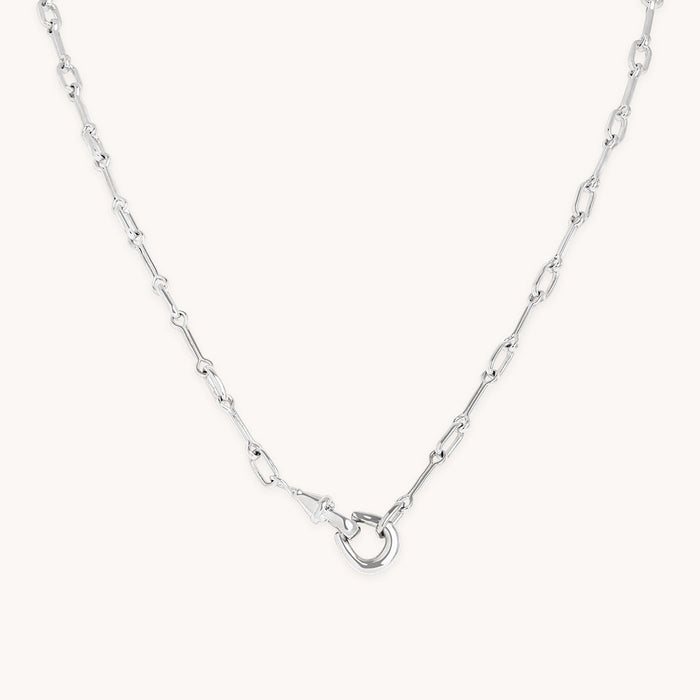 Hardware Chain Necklace in Silver-Astrid &amp; Miyu