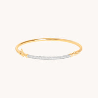 Pavé Knot Bangle in Gold