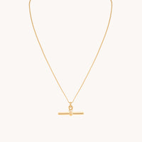Hardware T-Bar Pendant Necklace in Gold