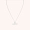 Hardware T-Bar Pendant Necklace in Silver