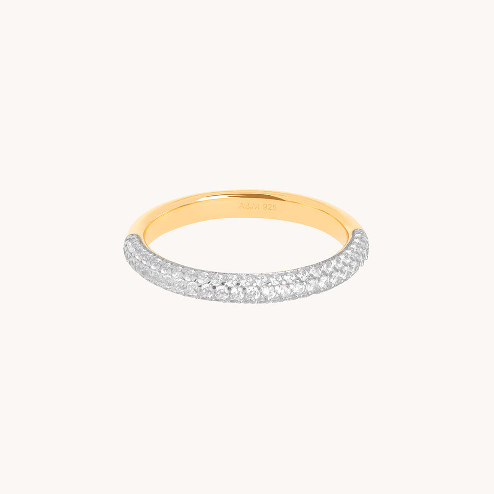 Pavé Essential Band Ring in Gold