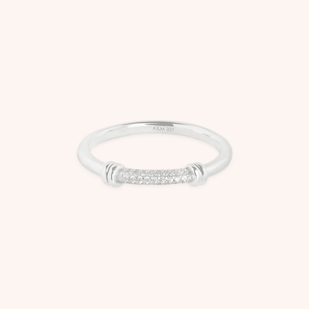 Pavé Knot Ring in Silver