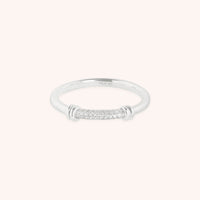 Pavé Knot Ring in Silver