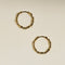 Scalloped Crystal Medium Hoops in Gold-Astrid &amp; Miyu