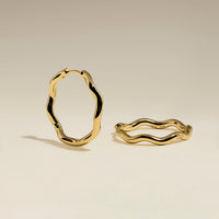 Scalloped Large Hoops in Gold-Astrid &amp; Miyu