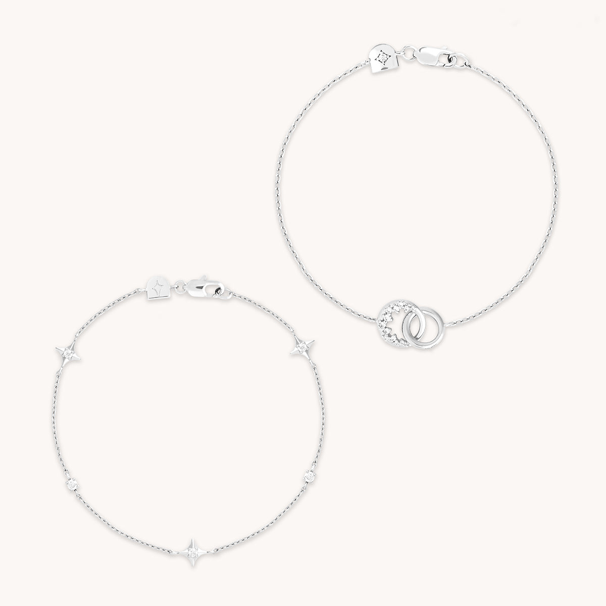 Celestial Bracelet Stacking Set in Silver
