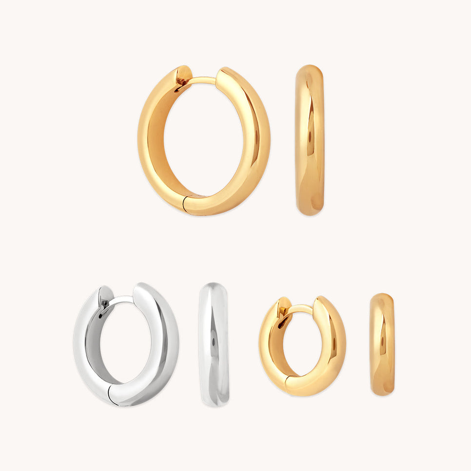Bold Hoops Stacking Set in Mixed Metal