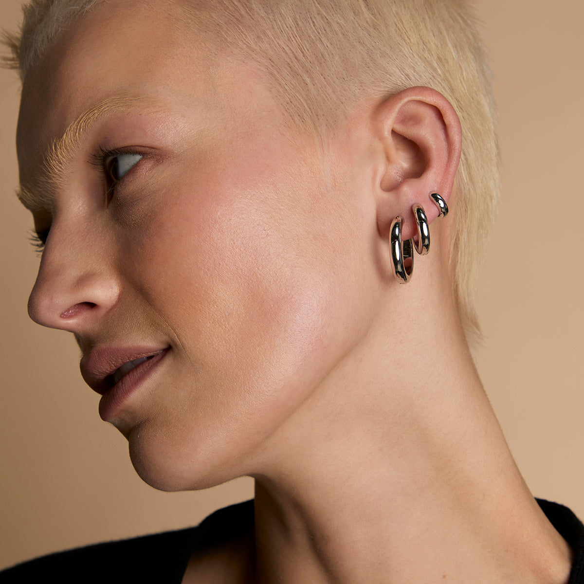 Bold Hoops Stacking Set in Silver