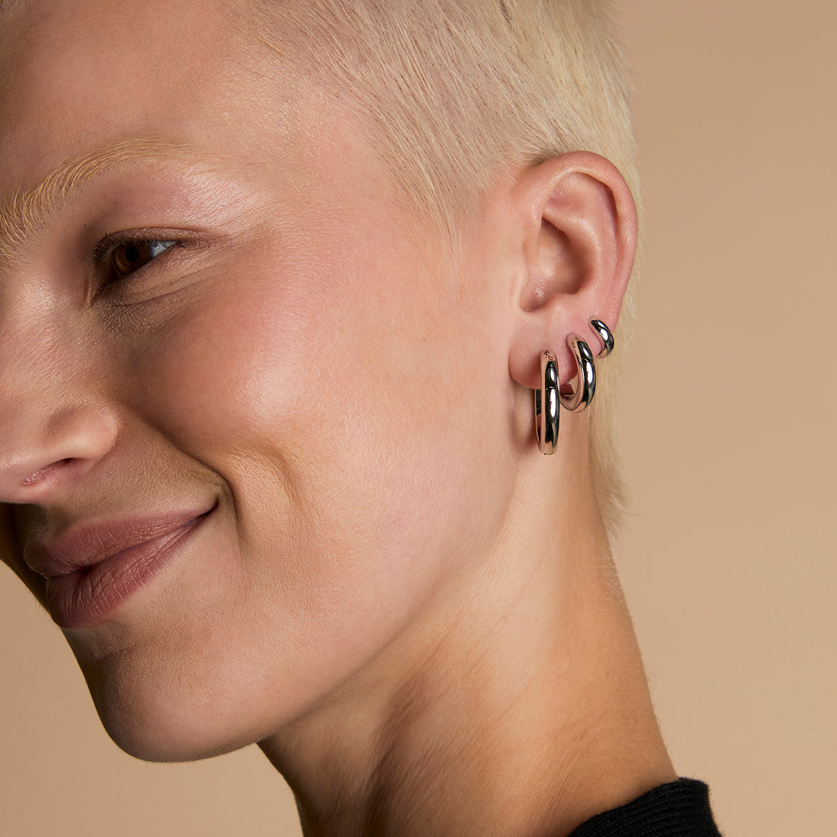 Bold Hoops Stacking Set in Silver