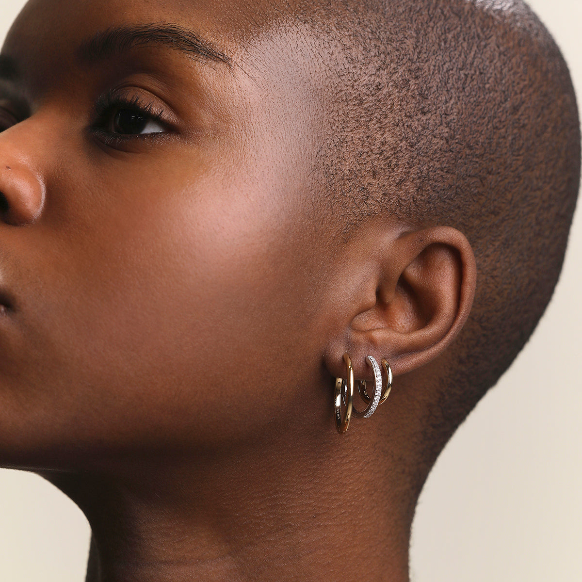 Essential Hoops Stacking Set in Mixed Metal