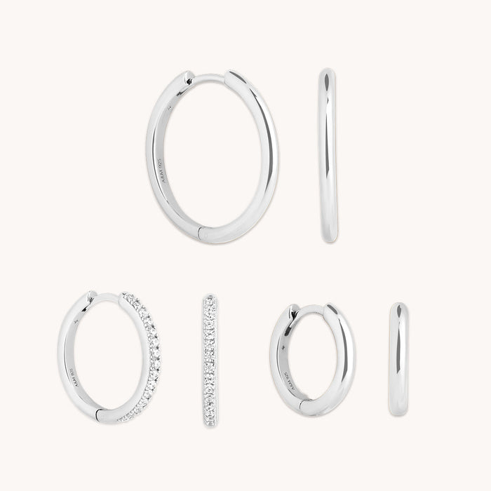 Essential Hoops Stacking Set in Silver