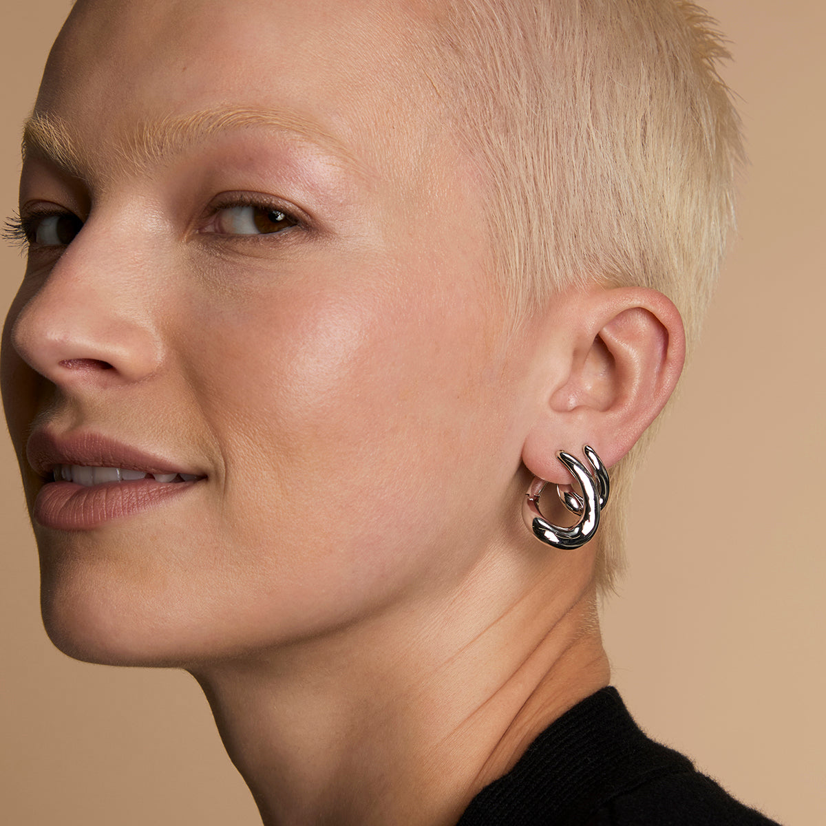 Molten Hoops Stacking Set in Silver