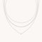 Essential Crystal Necklace Stacking Set in Silver