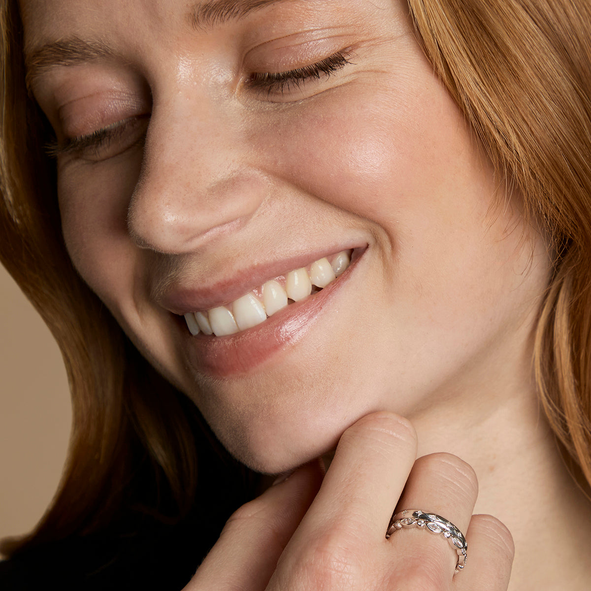 Crystal Band Ring Stacking Set in Silver