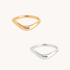 Wave Ring Stacking Set in Mixed Metal