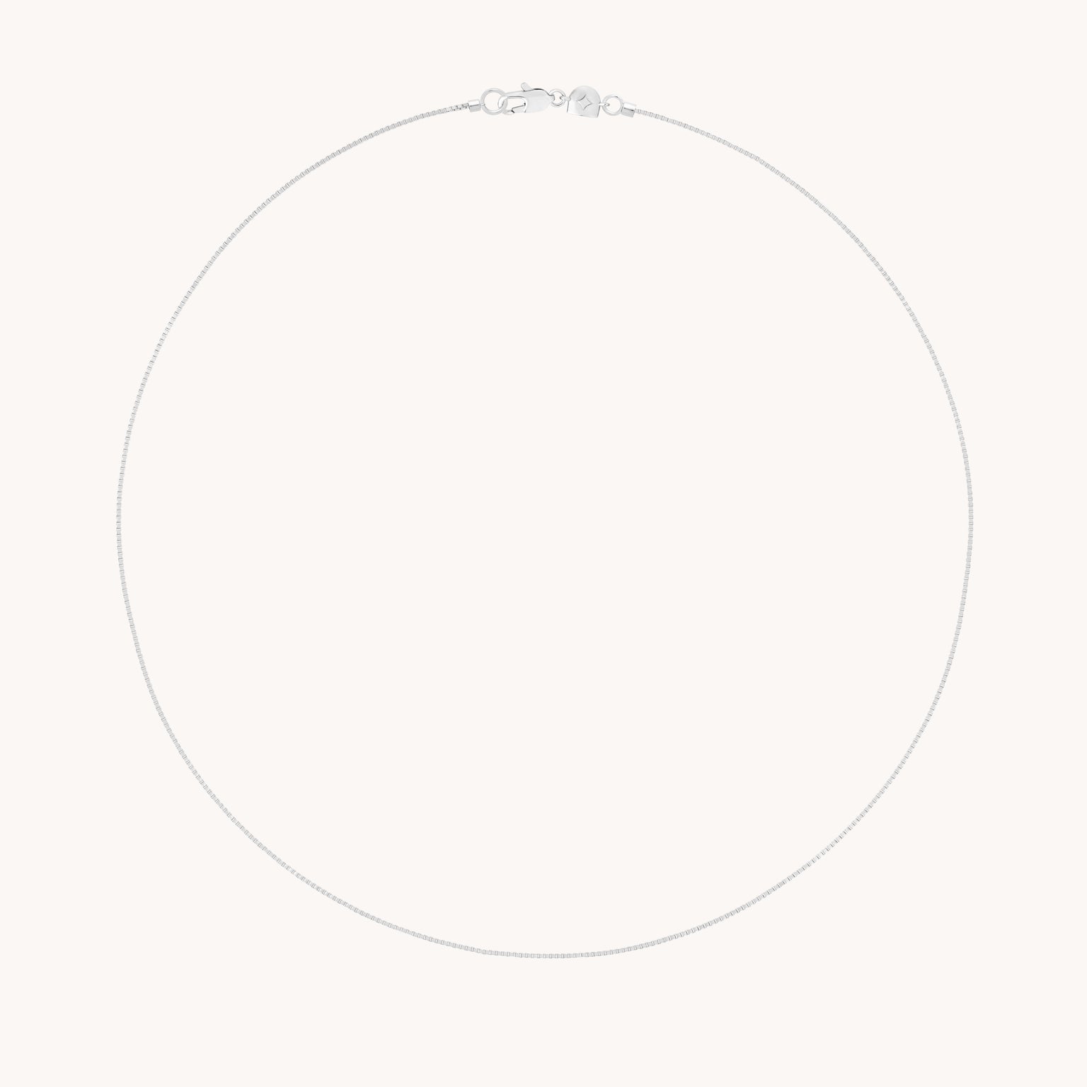 Essential Box Chain Necklace in Silver