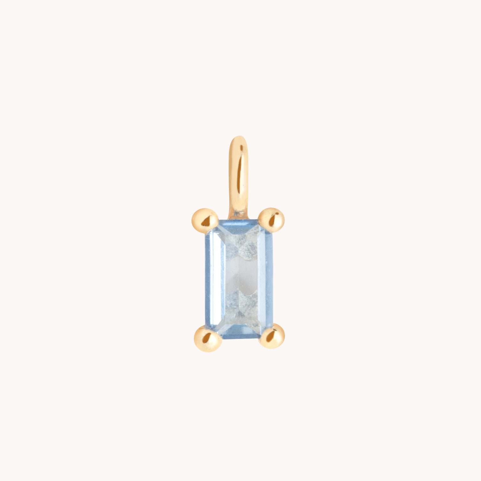 Blue Spinel Charm 9k Gold