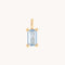 Blue Spinel Charm 9k Gold