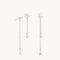 Diamond & Pearl Chain Studs in Solid White Gold