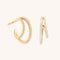 Illusion Crystal Hoops in Gold-Astrid &amp; Miyu