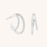 Illusion Crystal Hoops in Silver-Astrid &amp; Miyu