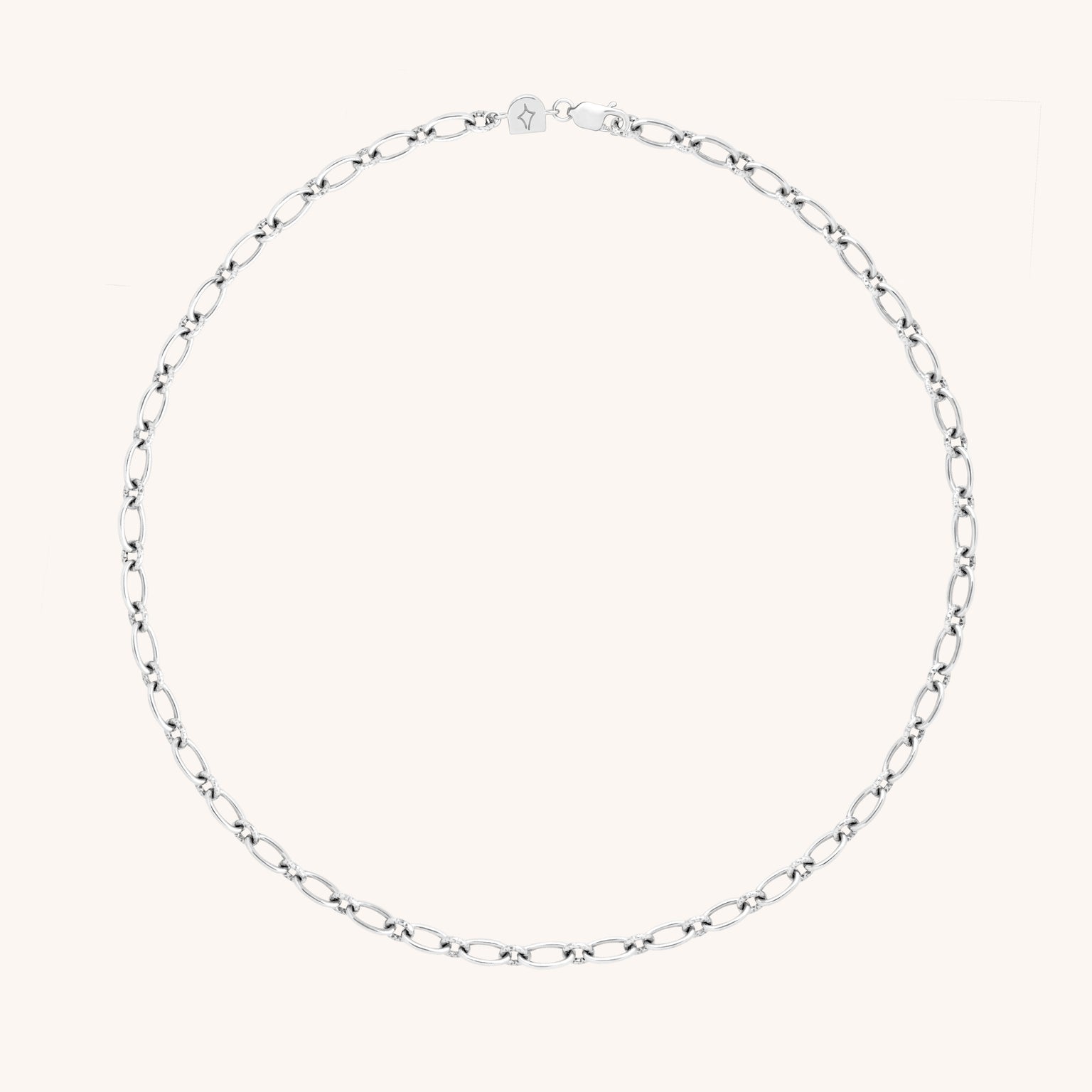 Bold Link Chain Necklace in Silver