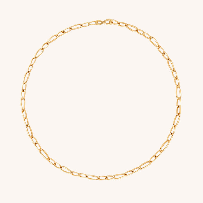 Infinite Slim Chain Necklace in Gold