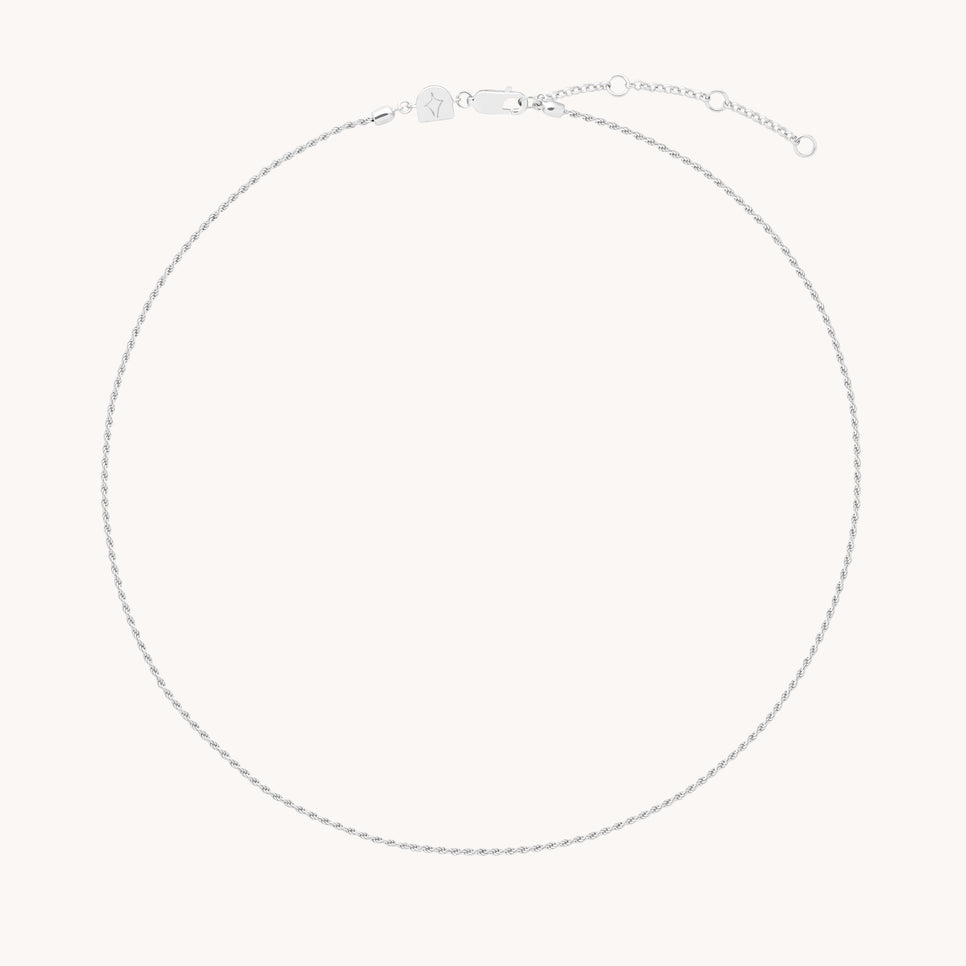 Essential Rope Chain Necklace in Silver