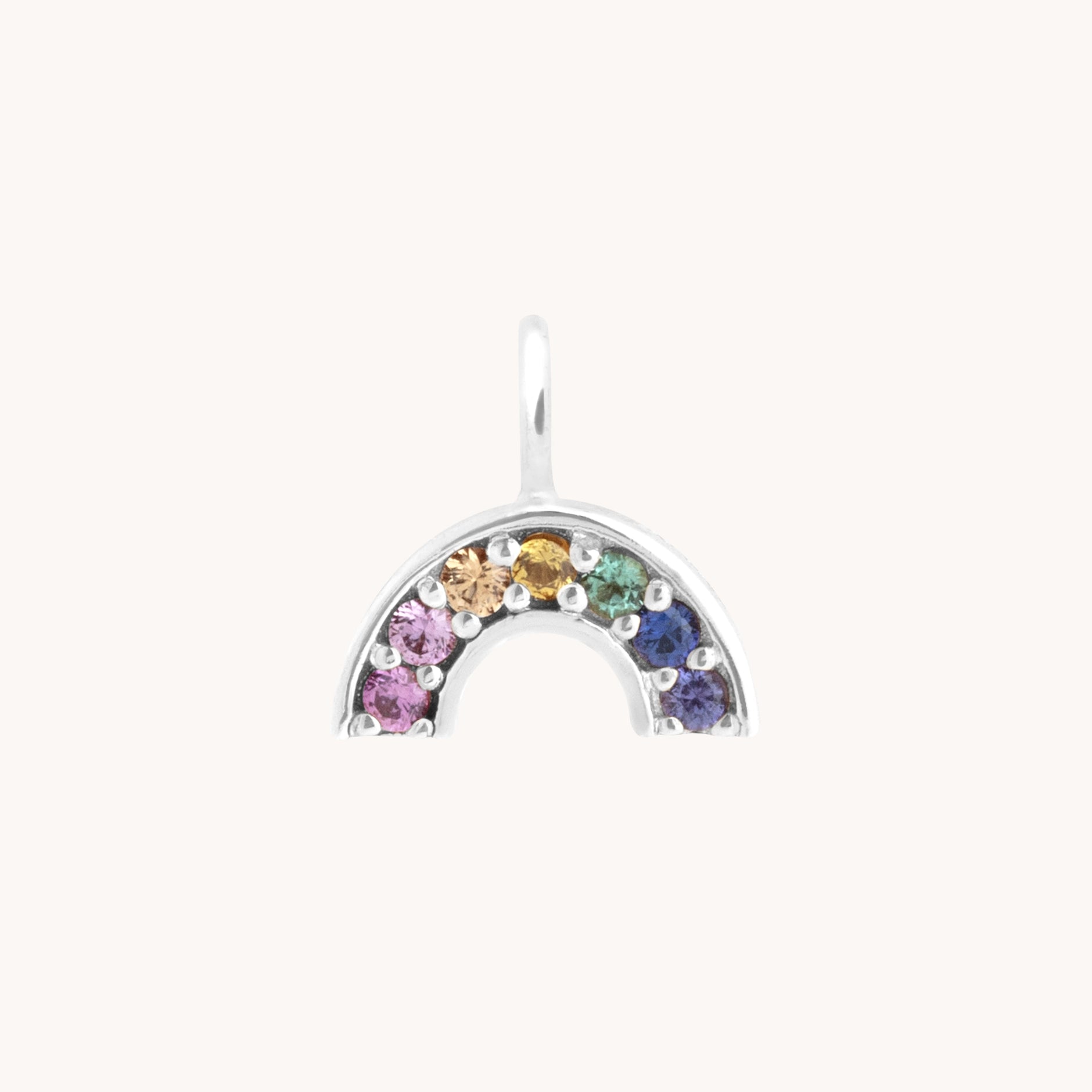 Rainbow Charm in 9k White Gold