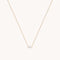 White Topaz Marquise Necklace in Solid Gold