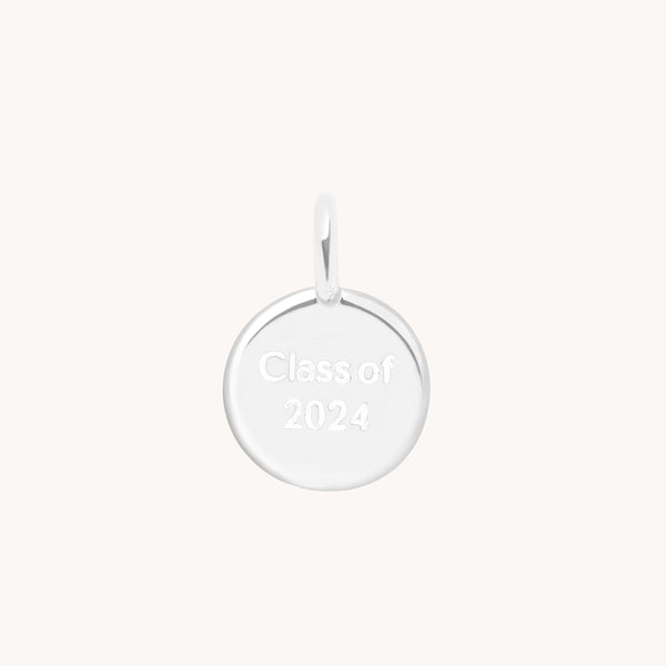 Class of 2024 Charm 9k White Gold