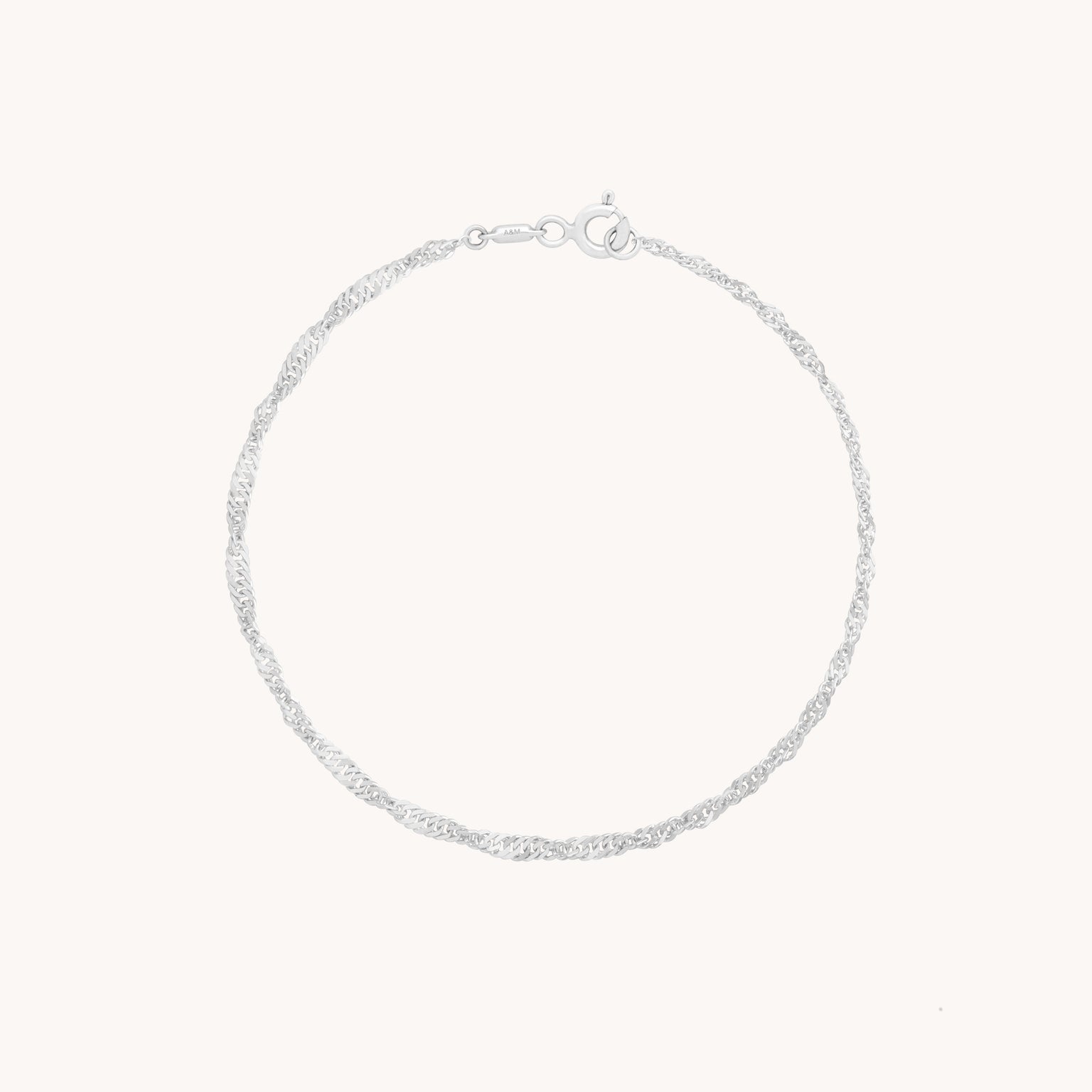 Bold Astrid Chain Bracelet in Solid White Gold