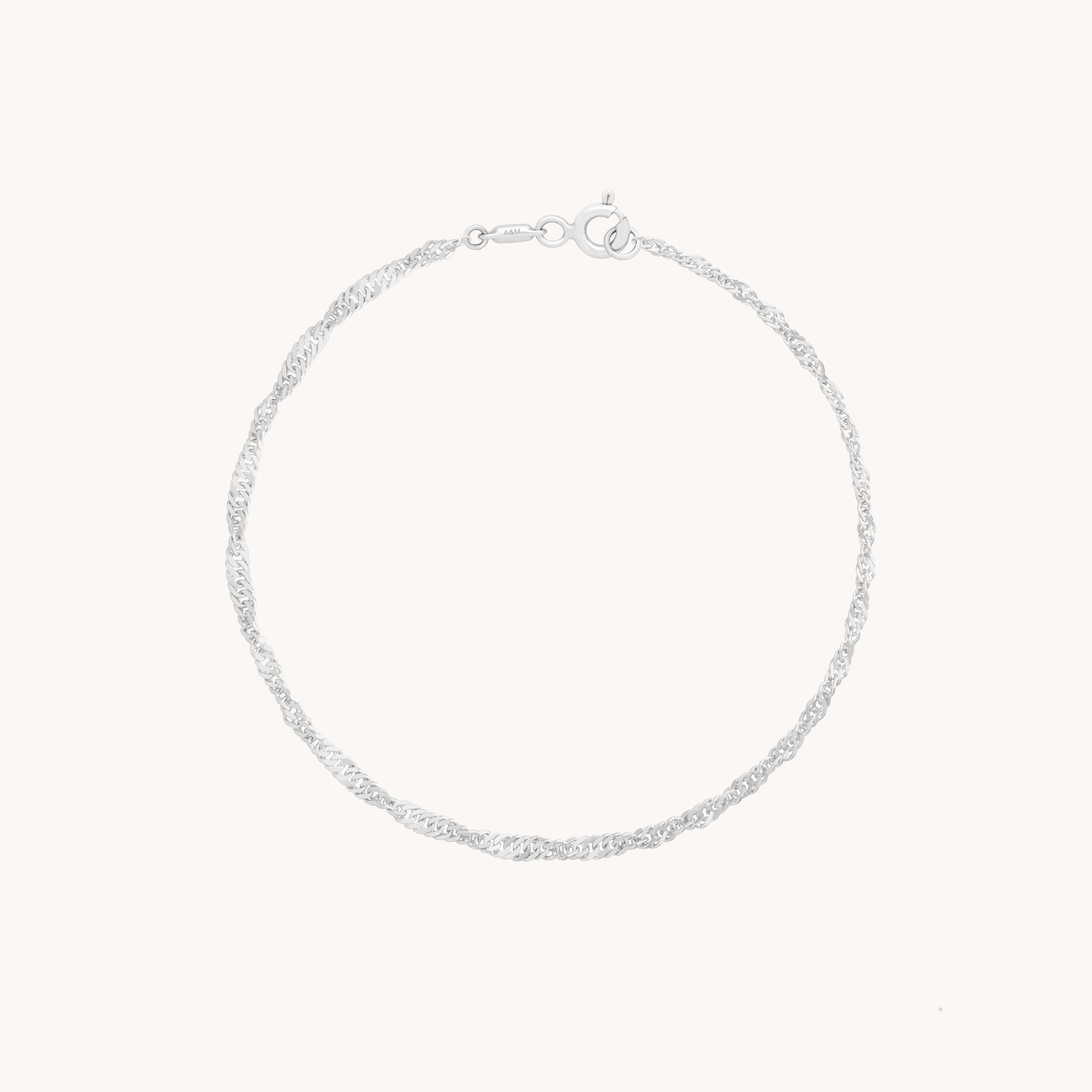 Bold Astrid Chain Bracelet in 9k White Gold