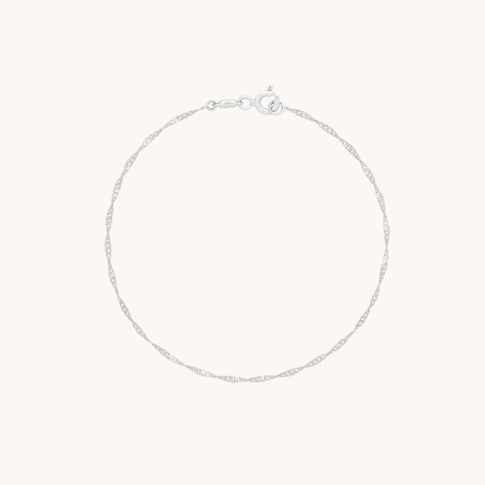 Astrid Chain Bracelet in 9k White Gold