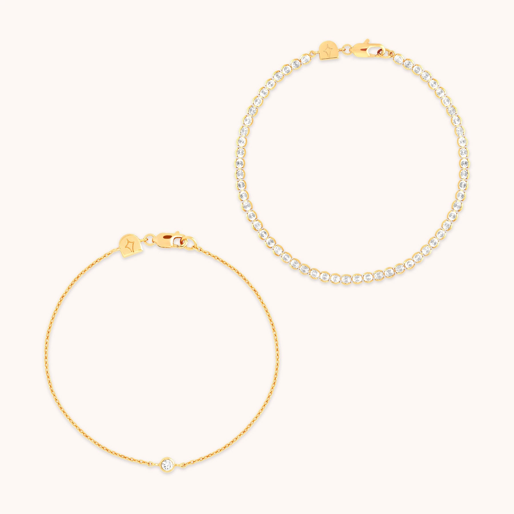 Gleam Tennis Bracelet Gift Set in Gold