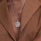 Scorpio Bold Zodiac Pendant Necklace in Silver worn