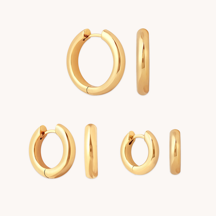 Bold Hoops Gift Set in Gold