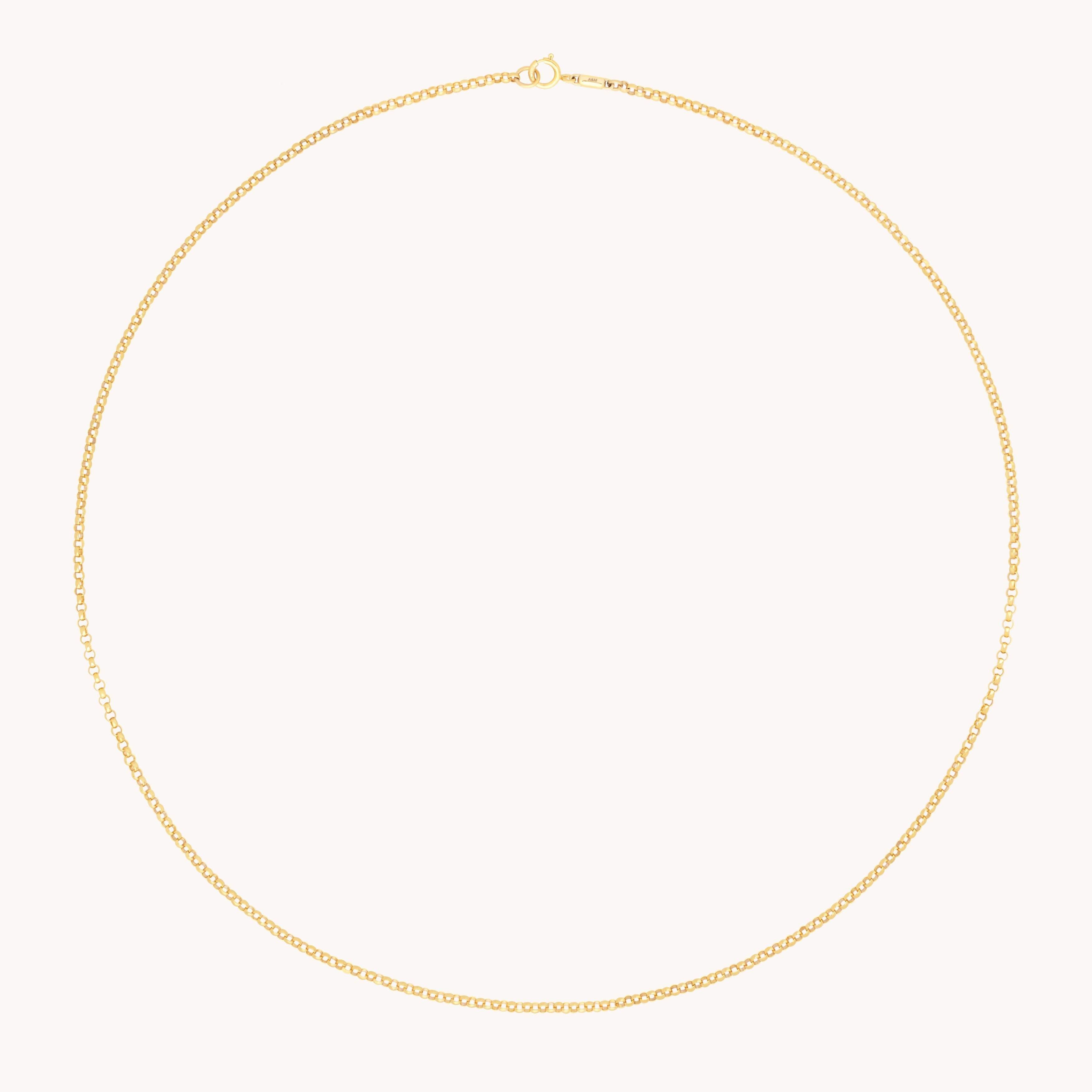 Chelsea Story Chain Necklace in Solid Gold