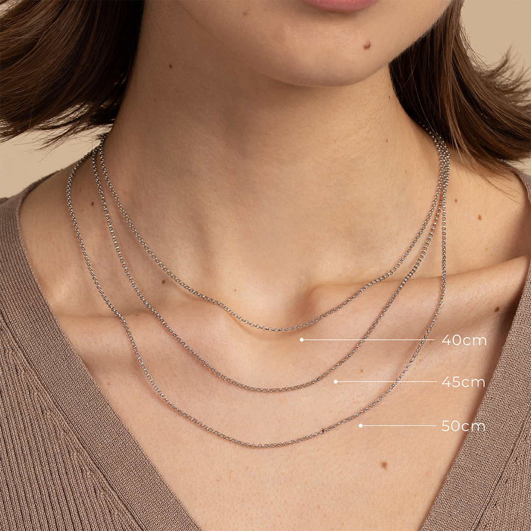 Charm Compatible Necklaces & Bracelets - Chelsea Chain Necklace in Solid White Gold - - Astrid &amp; Miyu