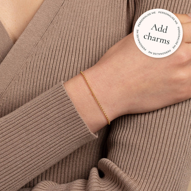 Bracelets - Chelsea Chain Bracelet in Solid Gold - Chain Bracelet - Astrid & Miyu