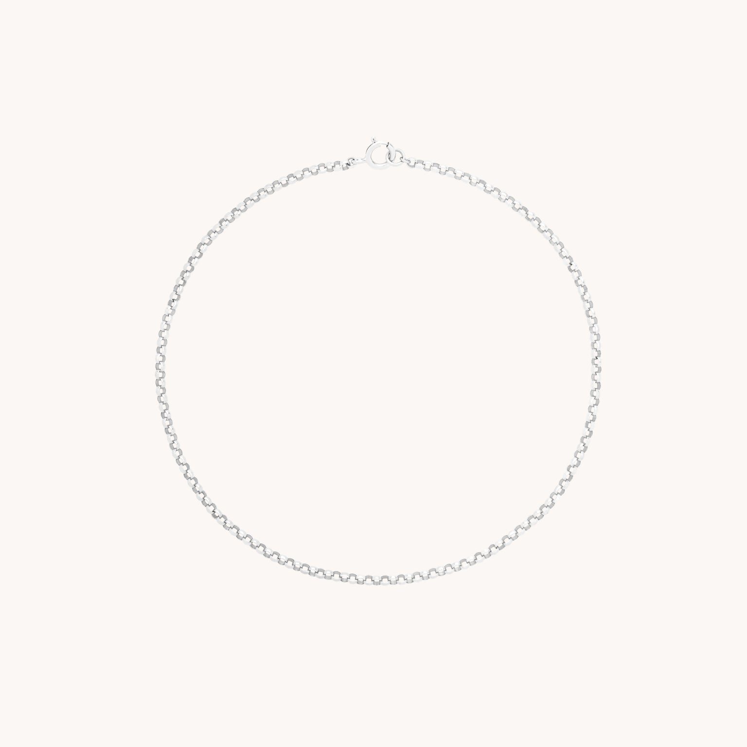 Chelsea Chain Bracelet in Solid White Gold