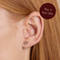Crescent Moon Studs Cracker in Gold