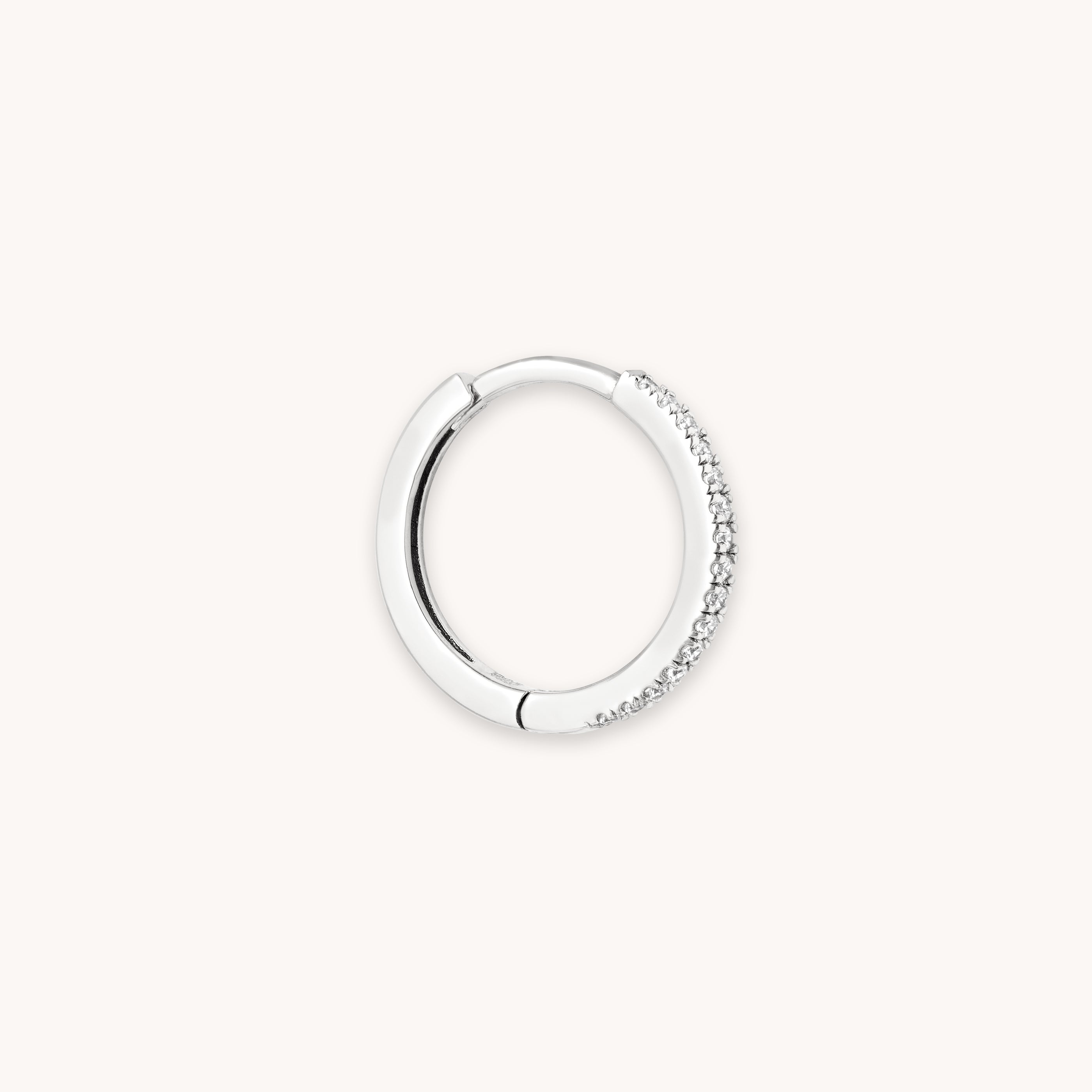 Jewelled Hoop in Silver