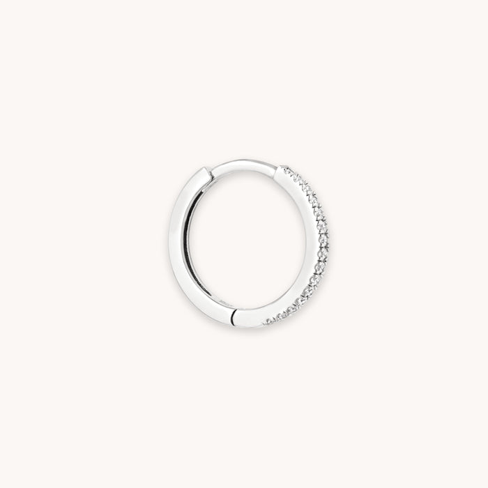 Jewelled Hoop in Silver